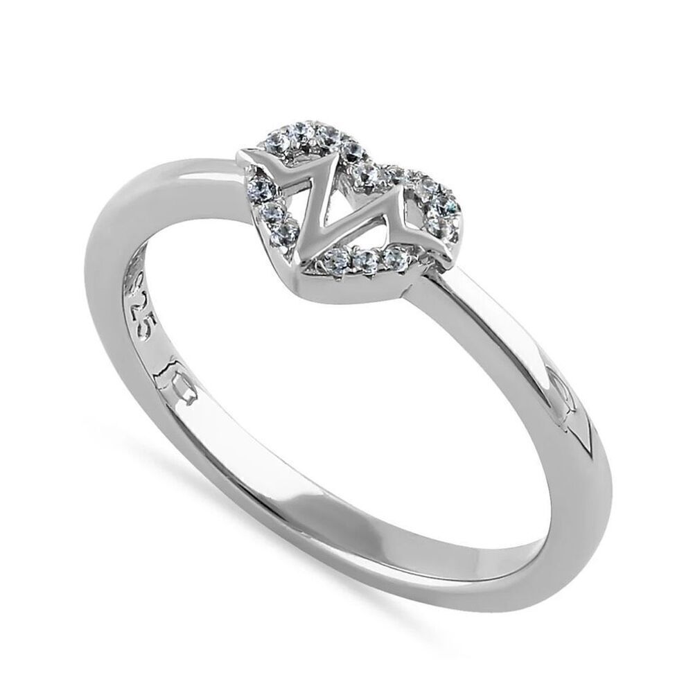 Sterling Silver Inner Heartbeat Round Cut Clear CZ Ring Nurse Doctor Gift New